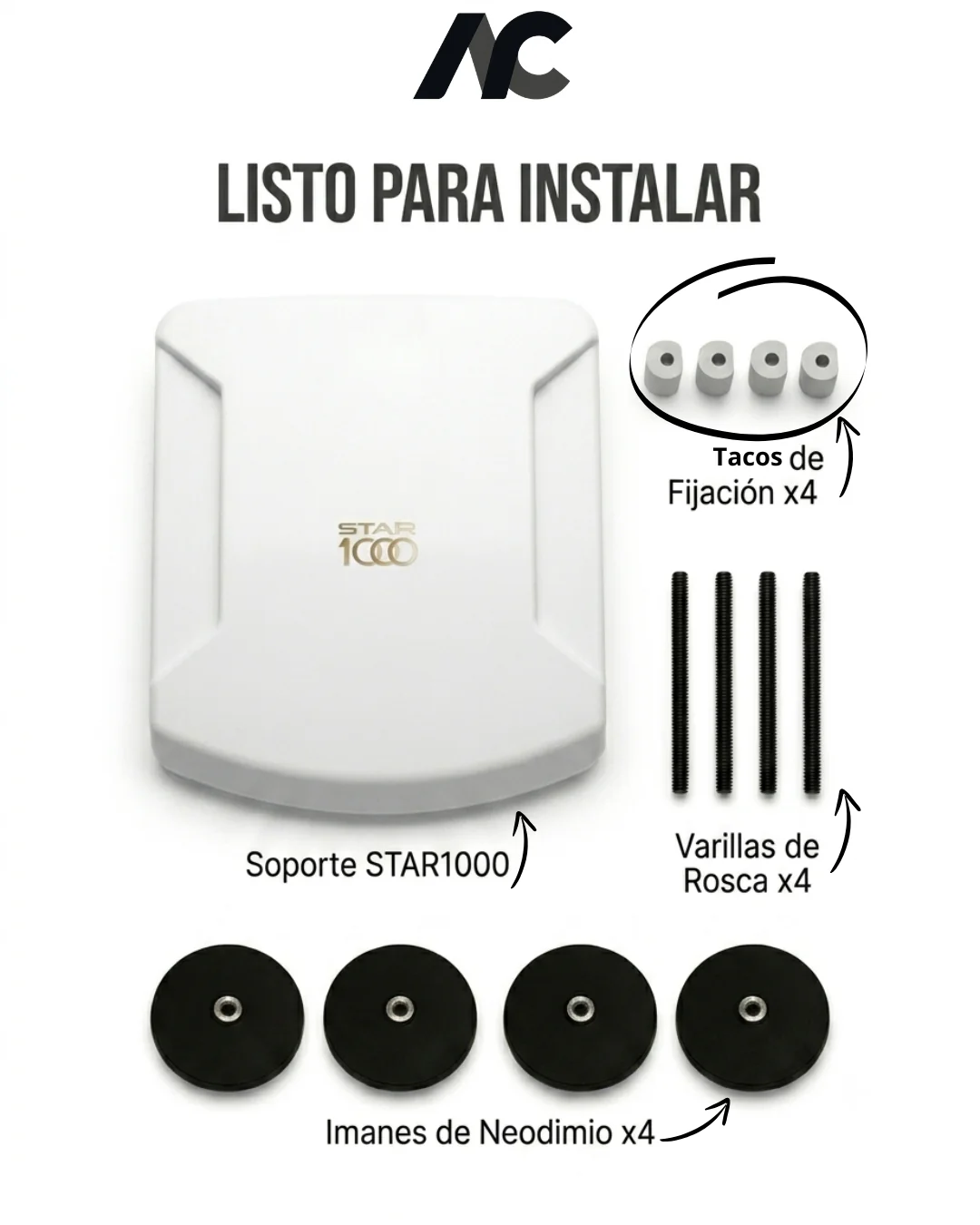 Soporte Magnético Starlink Mini — Antigranizo — Star1000